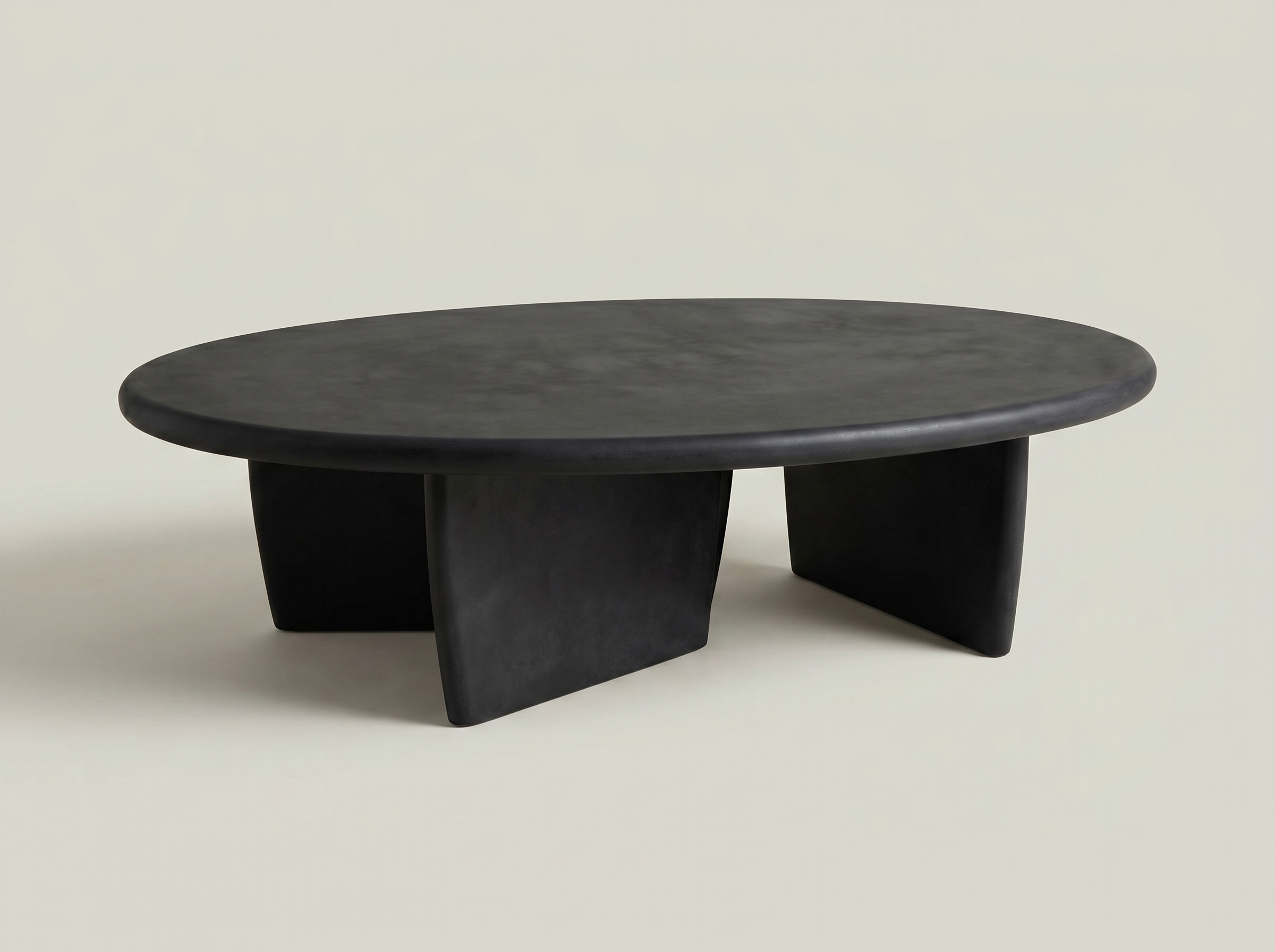 Del Mar Cast Coffee Table in Black Cement